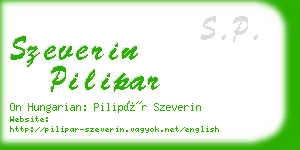 szeverin pilipar business card